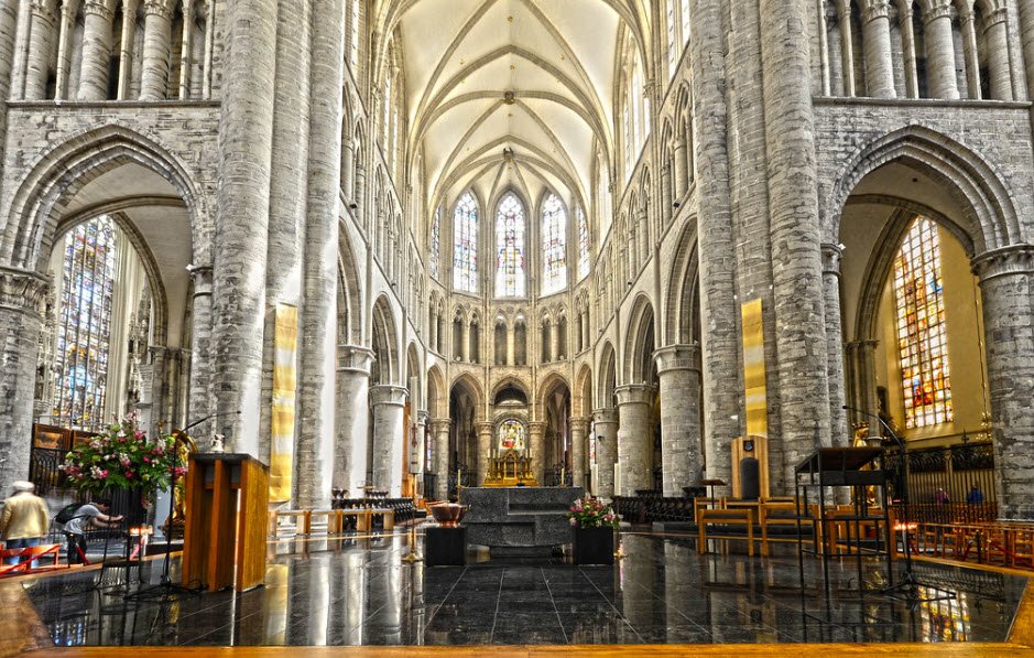 St. Michael and St. Gudula Cathedral, Brussels, Brussels-Capital, Belgium